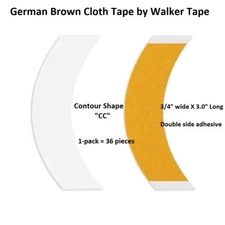 German Brown Cloth Tape Shape CC 1 packs 36 pieces by Walker Tape Co.