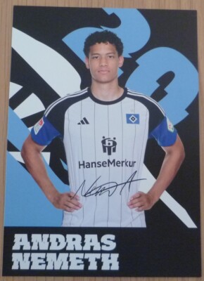 1 postcard from Hamburger SV HSV 2023/2024 23/24 HanseMerkur Andras Nemeth