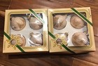 2 Boxes Pyramid Satin Sheen Victoria Christmas Ornaments  Glitter Vintage Glass — photo 2