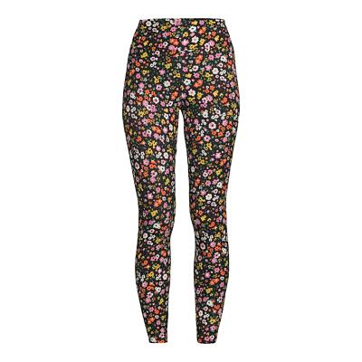 No Boundaries Junior's Sueded Ankle Leggings Ditsy Floral Large