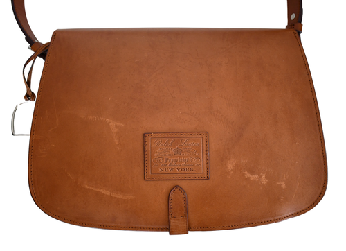 RALPH LAUREN COLLECTION Brown STIRRUP EQUESTRIAN VACHETTA SADDLE Shoulder BAG - Picture 2 of 19