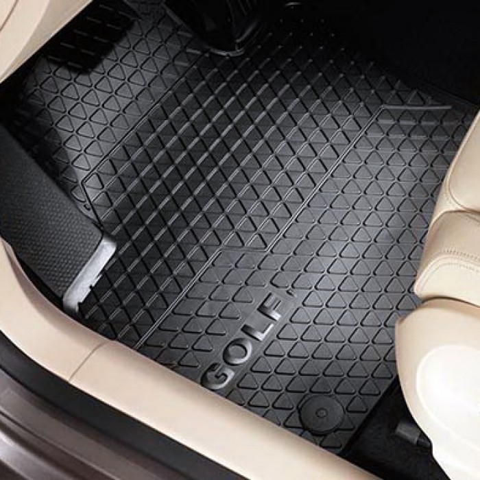 New Genuine VW GOLF/CABRIOLET Front Rubber Floor Mats Black