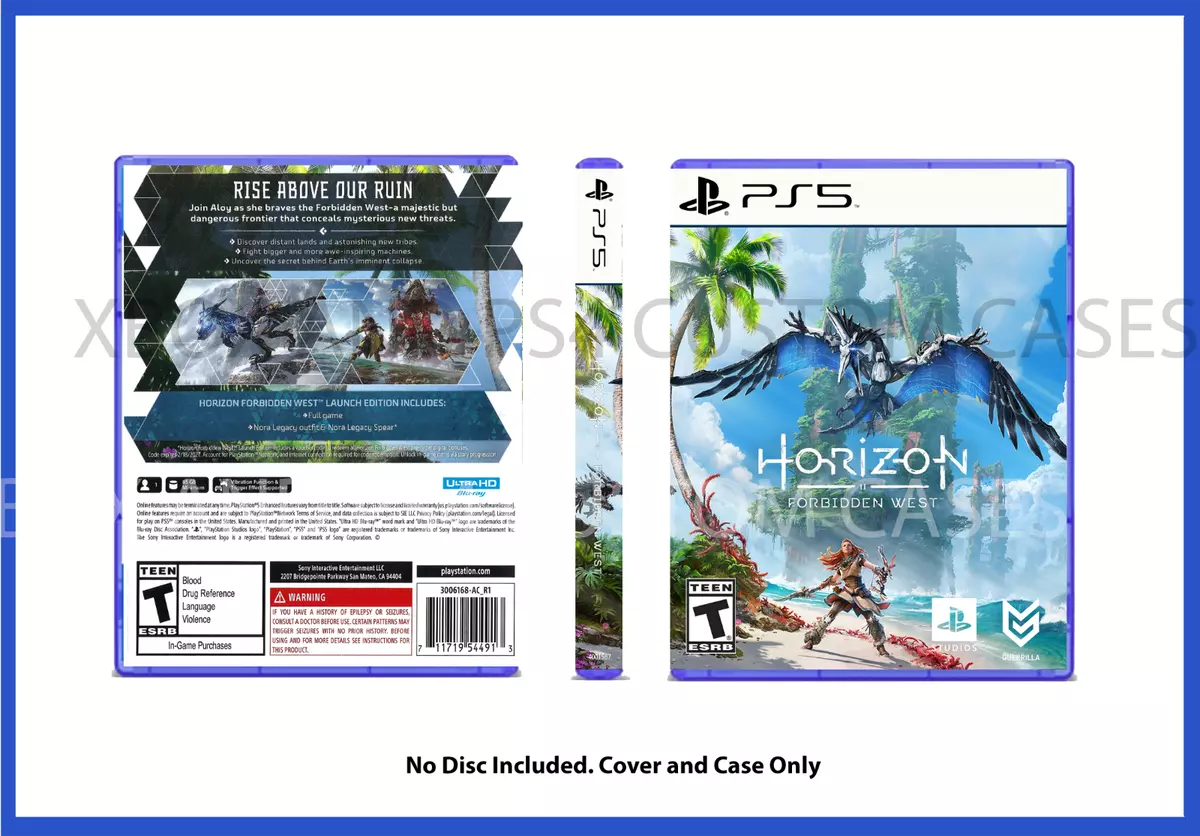 CUSTOM REPLACEMENT CASE NO DISC Horizon Forbidden West PS4 PS5 SEE  DESCRIPTION