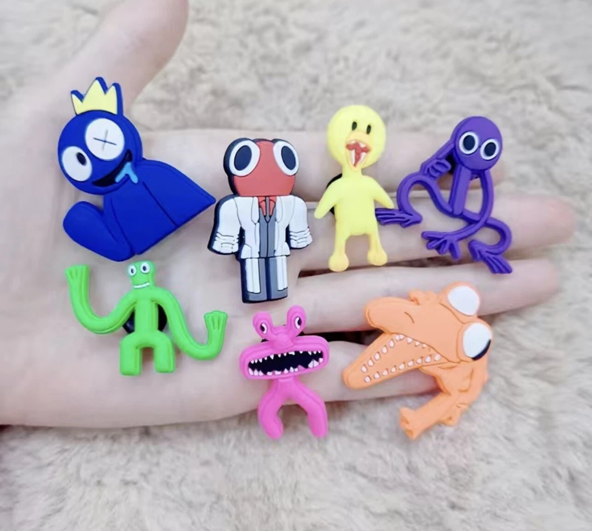 7 PCS Set Roblox Rainbow Friends Croc Shoes Charms Crocs Jibbitz