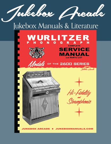 Wurlitzer 2600 Series Service and Parts Manual w/ Troubleshooting New! Wurlitzer 2600 Series Service and Parts Manual w/ Troubleshooting New!