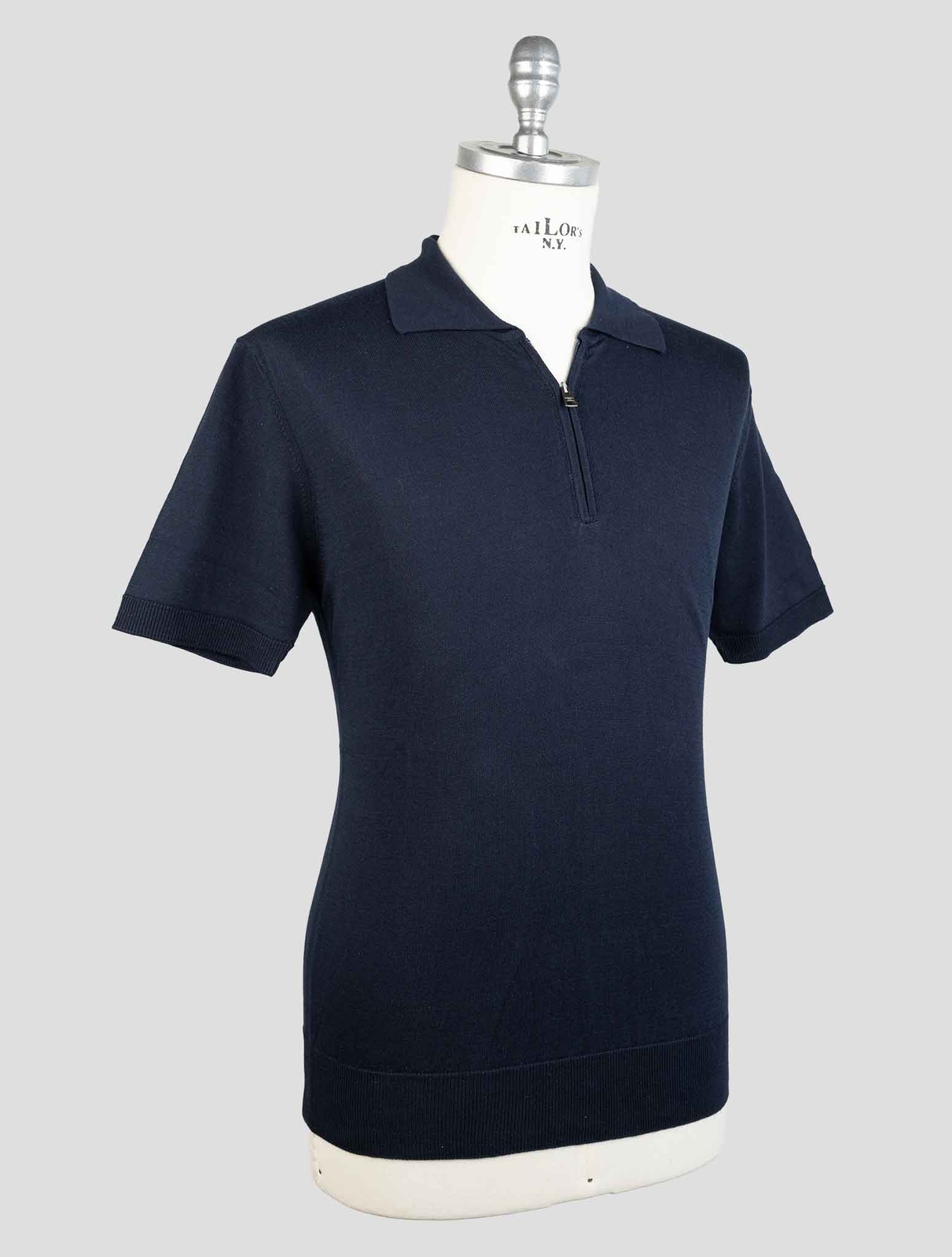 НОВОЕ ХЛОПКОВОЕ ПОЛО LUIGI BORRELLI ТЕМНО-СИНЕГО ЦВЕТА US 48 - EU 58 LBMZ1