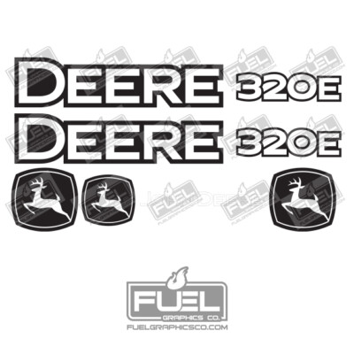 320E Track Loader Premium Vinyl Decal Kit - Construction Equipment Decal Set