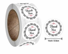 40 THANK YOU FOR YOUR PURCHASE ENVELOPE SEALS LABELS STICKERS 1" ROUND FREE SHIP