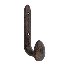Rustic Cast Iron Bent Railroad Spike Wall Hook Industrial Coat Towel Hanger
