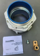 THOMAS & BETTS 5340GR 4" External Bond Liquidtight Straight Flex Connector read