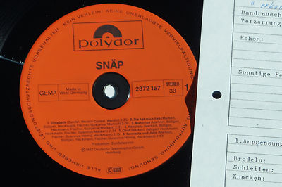 SNÄP - LP 1982 Polydor Archiv-Copy mint 