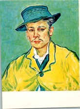 van gogh, portrait of a man in yellow jacket