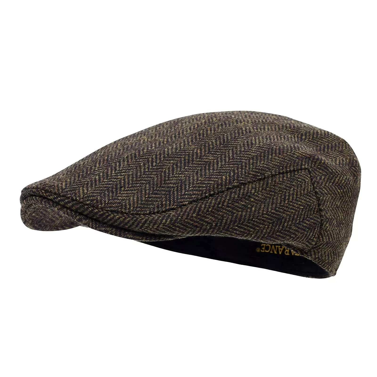 Men Hat Wool Blend Newsboy Ivy Hat Tweed Flat Cap (Herringbone Coffee 7 1/4)