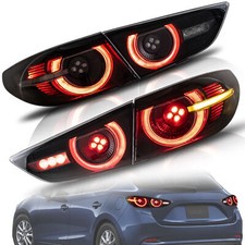 Vland Smoked Lens Tail Lights For Mazda 3 Axela Sedan 2019-2022 Led Lights Set