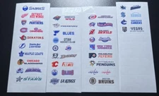 *GLOSS* 32 NHL Team Logos Sports Card Dividers Sticker Labels Set