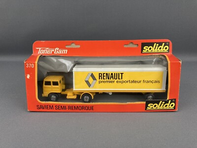 Solido Toner Gam No. 370 Saviem Semi-Remorque - Renault Trailer Diecast Yellow