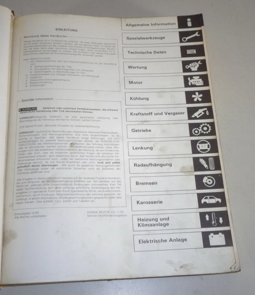 Manual De Taller + Adiciones Honda Accord 1981 - 1982 - Imagen 2 de 3