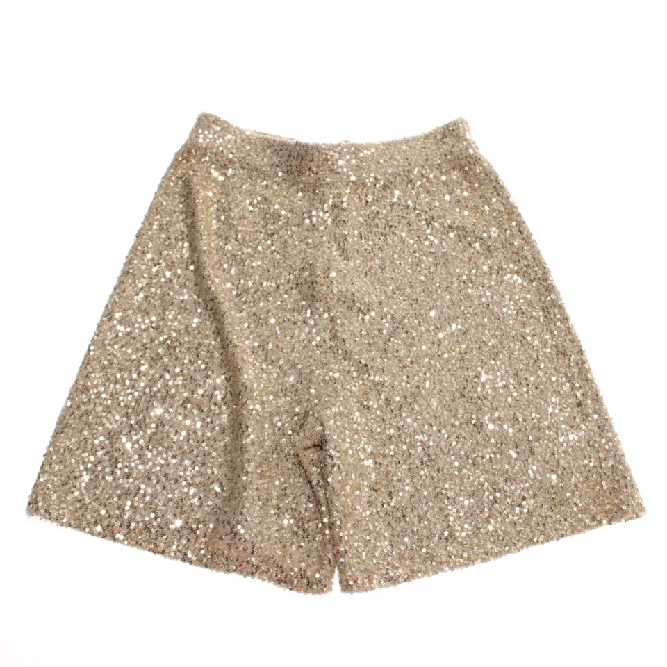 Lapointe NWT Shorts Size XS US Sequin Gold Cashmere / Silk Blend - Image 2 of 4