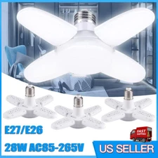 Lot LED Garage Light Bulb Deformable Ceiling Fixture Lights E27 Workshop Lamp US