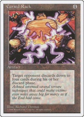 x1 Cursed Rack x1 MTG 4th Edition Magic The Gathering