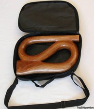 S-Shape Didgeridoo Bag Hand Carved Art Mahogany Hardwood Travel Compact Didgbox