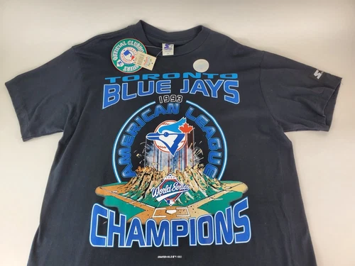 1993 Starter Toronto Blue Jays World Series T Shirt Sz Large Vintage VTG Mlb 