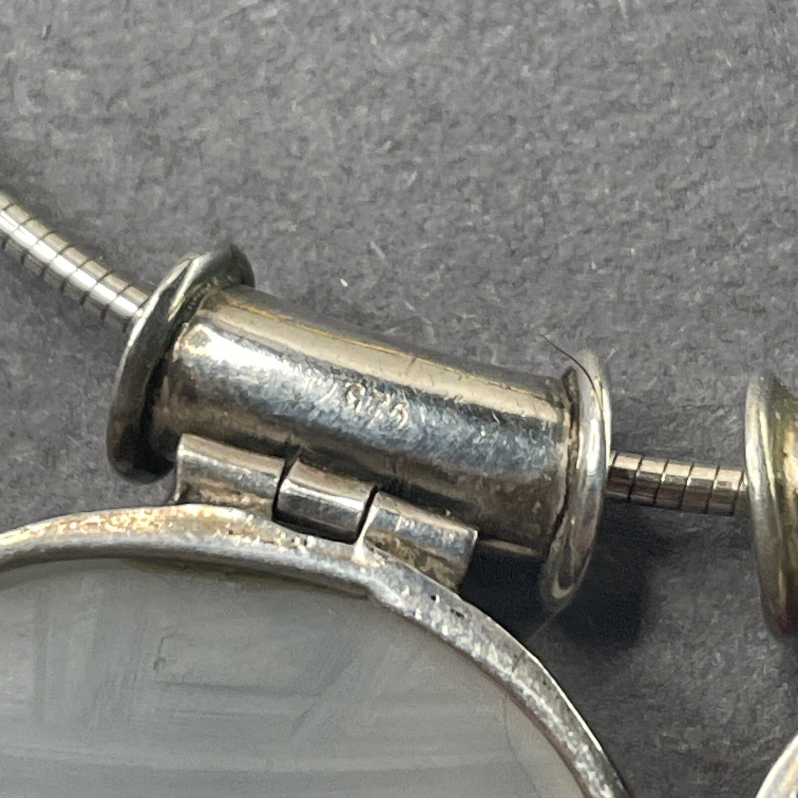 Solid Sterling Snake Chain With Two Pendants 18” … - image 7