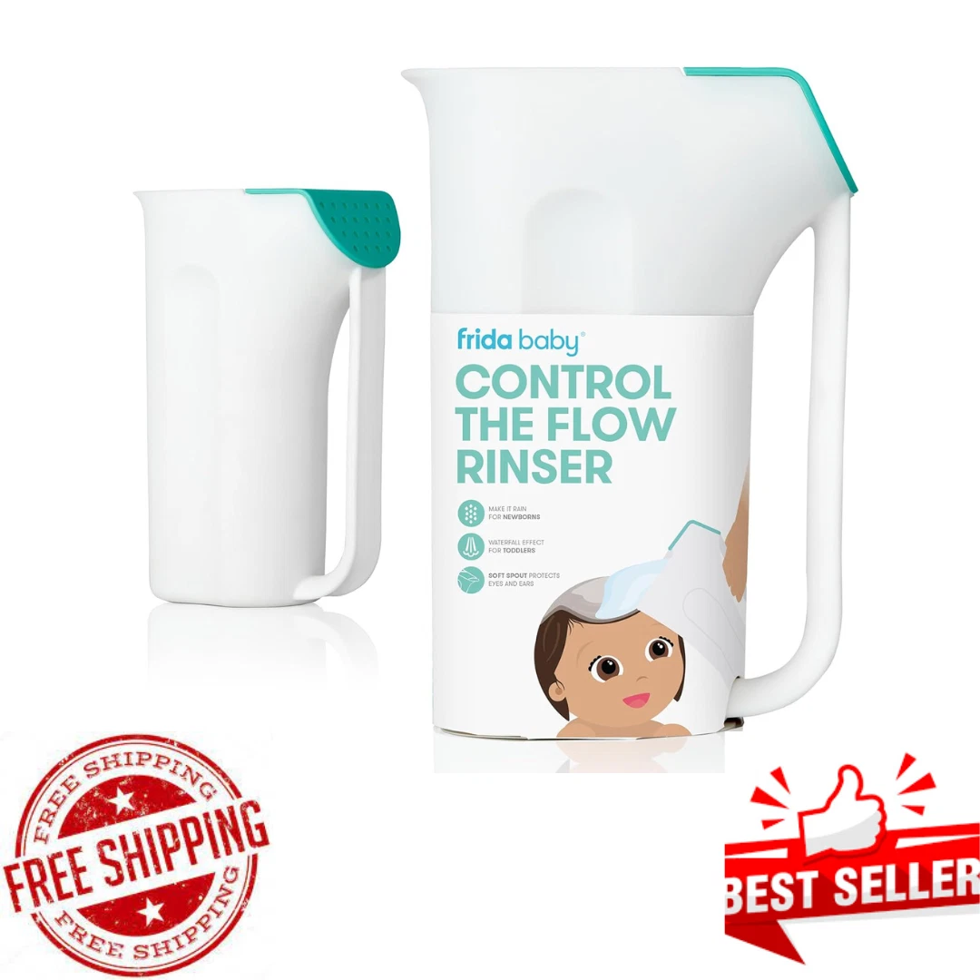 Baby Control The Flow Polypropylene ABS Rinser|Bath Time Rinse Cup w/ Easy Grip