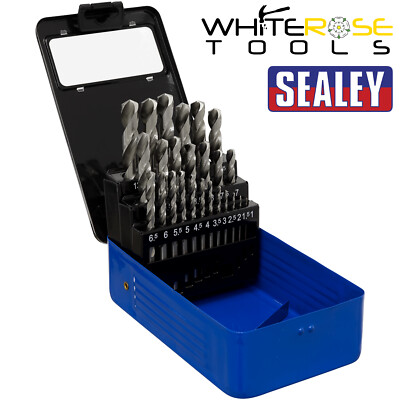 Sealey Bohrer Set Split Point 1-13mm Bohrer 25 Stück voll geschliffen HSS