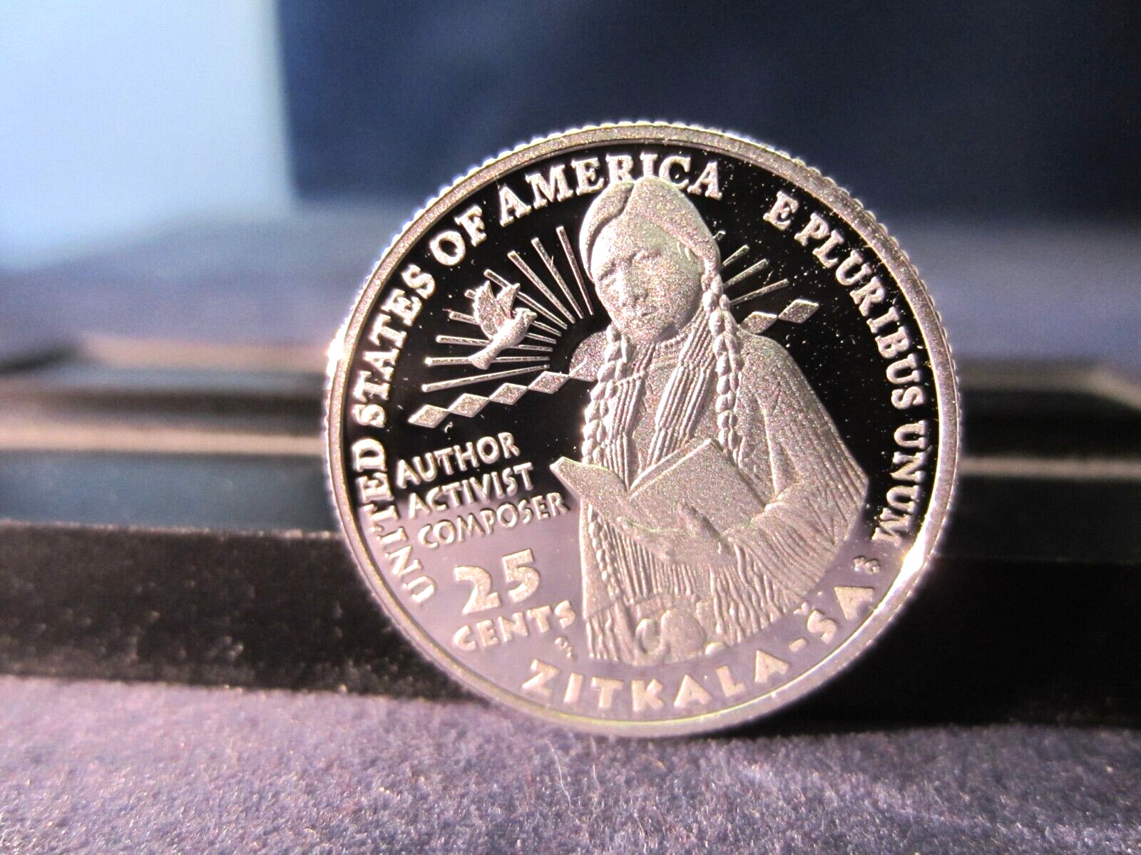 2024-S 1 SILVER 99.9% MIRROR PROOF Quarter Zitkala-Sa  GERTRUDE BONNIN