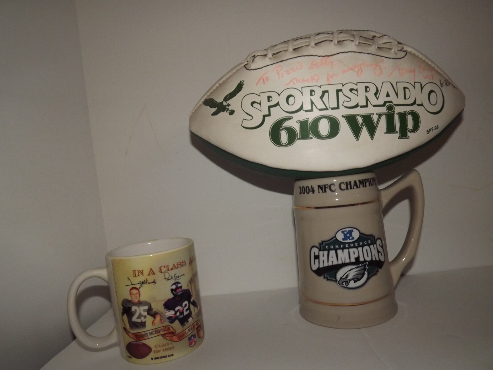 WIP 610 Sports Radio PHILADELPHIA EAGLES FOOTBALL signed by Tony Bruno
