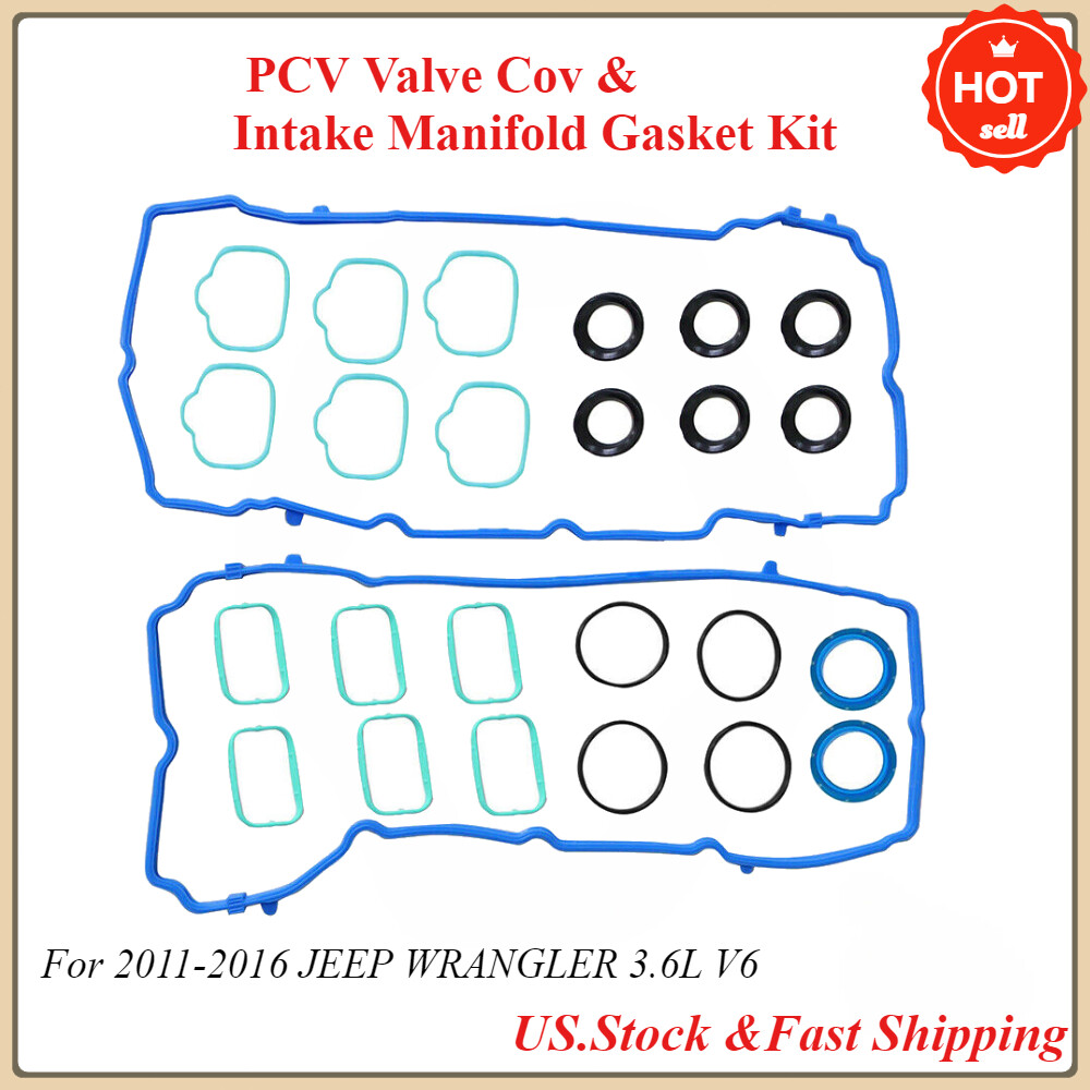 PCV Valve Cover Intake Manifold Gasket Kit Fit for Jeep Wrangler 3.6L V6 2011-16