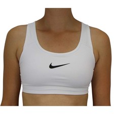 NIKE Dri-fit DX6821 white SWOOSH MEDIUM SUPPORT PADDED BRA XL new