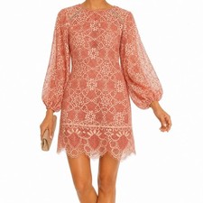 Vince Camuto Cocktail Chic Feminine Coquette Floral Lace Shift Dress [size 6]