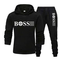 Men Autumn Winter Hoodie Pants Two Piece Set Fashion Outdoor Sportswear Suit