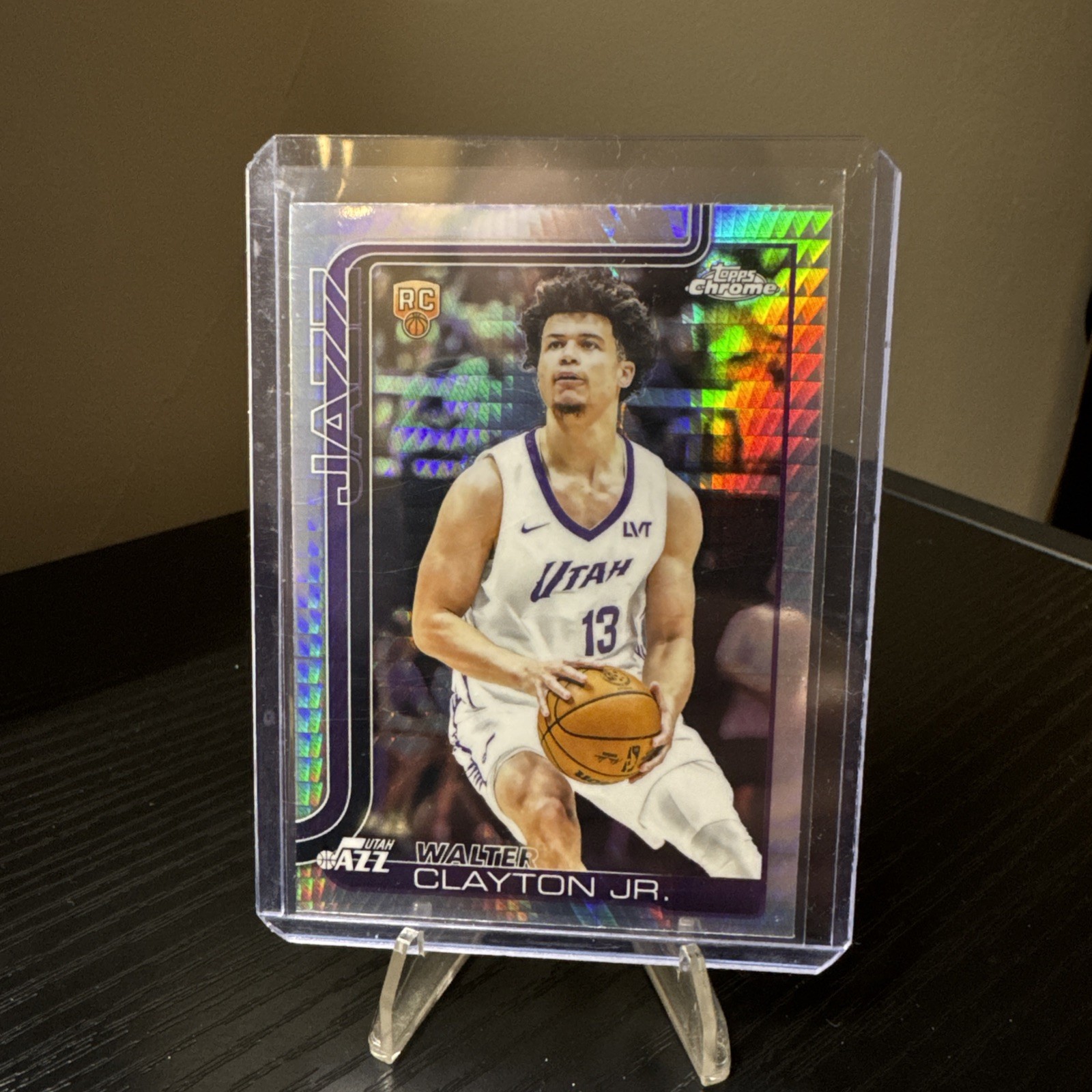 2025-26 Topps Chrome Walter Clayton Jr. RC Prism Refractor #268 Jazz