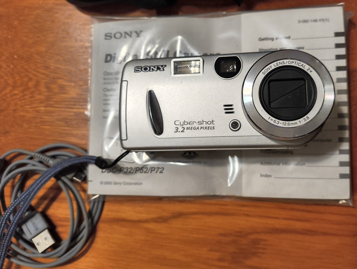 Buy Sony Cyber-shot DSC-P52 3.2MP Digital Camera - Silver online