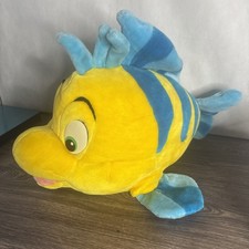 Vintage MATTEL 24  Large Jumbo Disney LITTLE MERMAID FLOUNDER PLUSH Fish Stuffed