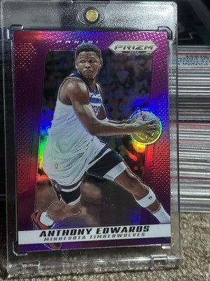 /99 Anthony Edwards Purple Prizm Panini Prizm Deca 2024-25 Timberwolves NBA
