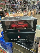 BMW M4 G82 MATT RED GOLD WHEELS SPECIAL ED 1/64 DIECAST CAR BY STREET WARRIOR SW