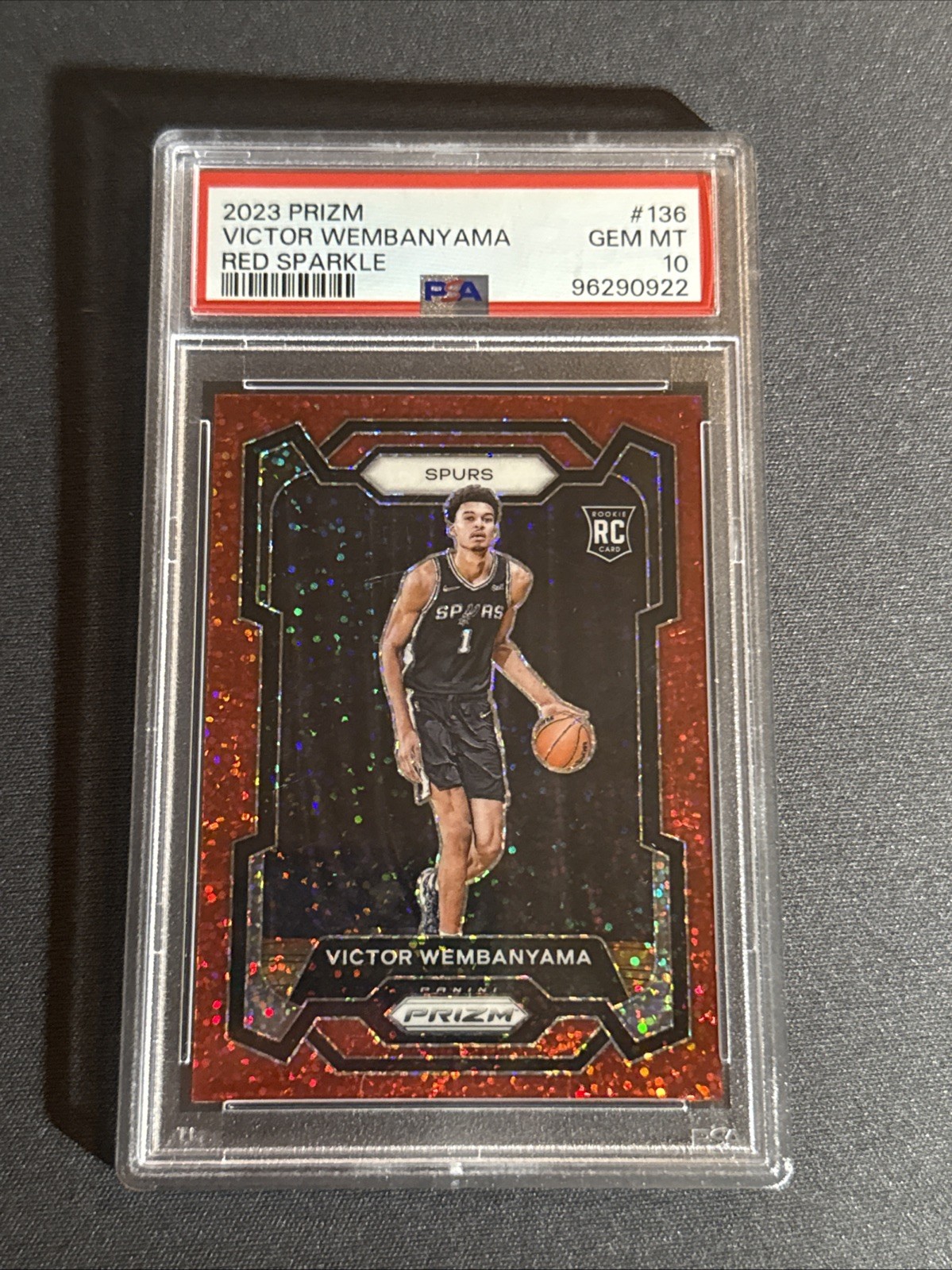 2023 Prizm Victor Wembanyama RC Red Sparkle PSA 10