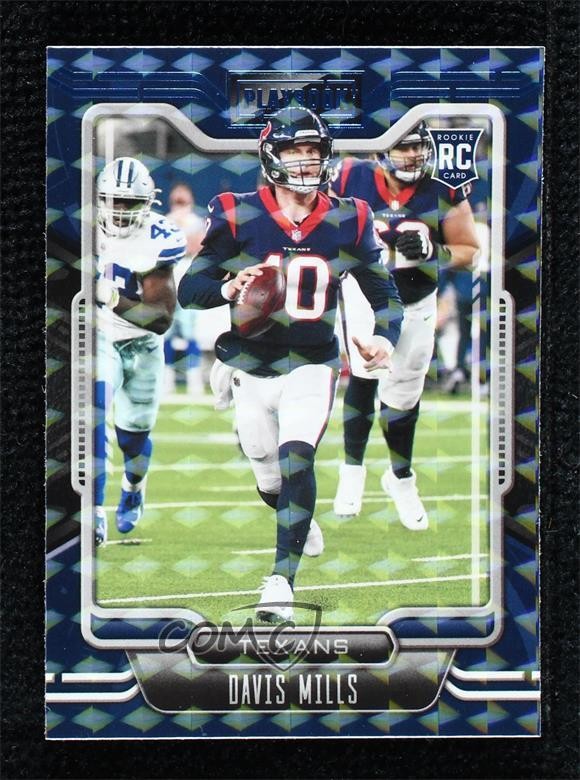 2021 Panini Playbook Rookie Mosaic Davis Mills #123 Rookie RC 4v9