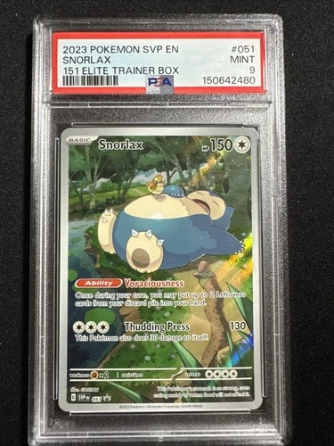 2023 POKEMON SVP EN-SV BLACK STAR PROMO 151 ELITE TRAINER BOX #051 SNORLAX PSA 9