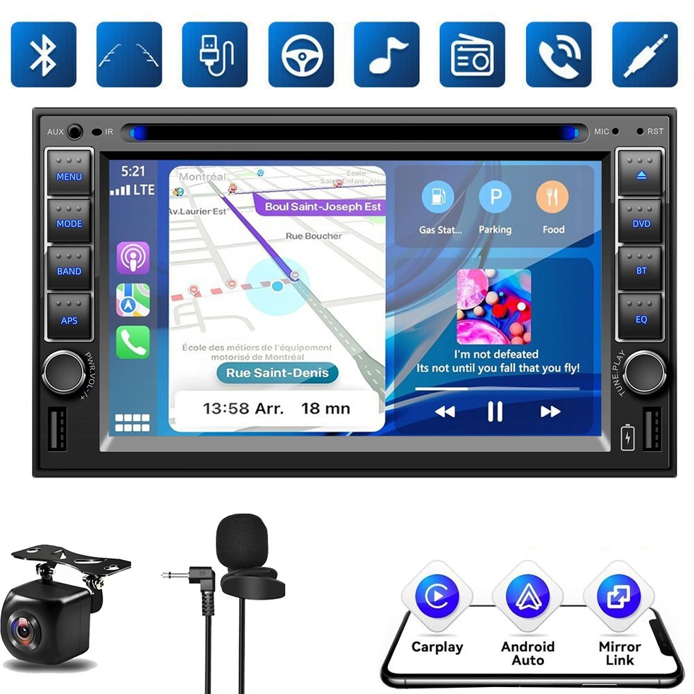 Audio In-dash With Android Auto Carplay Gps