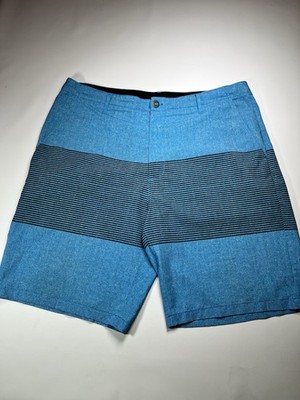 Volcom Surf & Turf 4-Wege Stretch Hybrid blau schwarz Shorts Herren W40 XL [379]