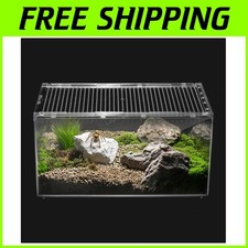 Clear Reptile Terrarium Tank Kit for Geckos, Crabs, Insects