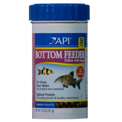 #ad API BOTTOM FEEDER PELLETS WITH SQUID Fish Food 1.5 Ounce Pack of 1 Blue $7.58