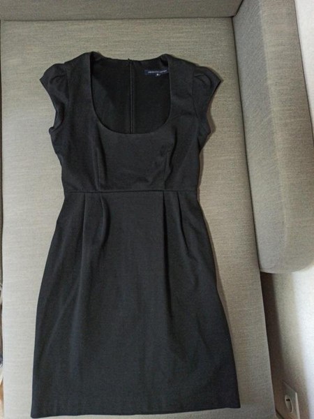 Women French Connection Dress Black Cotton 36