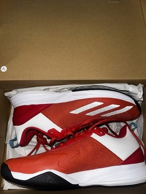 adidas Court Flash Speed Tennis Shoes Red/Cloud White, Men's Size 10.5