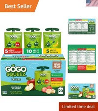 Delicious Nut Free Fruit Puree Pouches for Kids - Apple, Banana, Strawberry